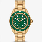  Shop Authentic Michael Kors Maritime Analog Green Dial Gold Steel Strap Watch for Men - MK9162 - Luxxuri
