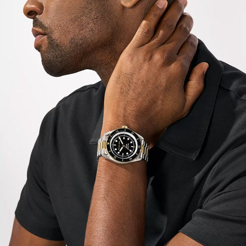  Shop Authentic Michael Kors Maritime Three Hand Black Dial Two Tone Steel Strap Watch for Men - MK9180 - Luxxuri