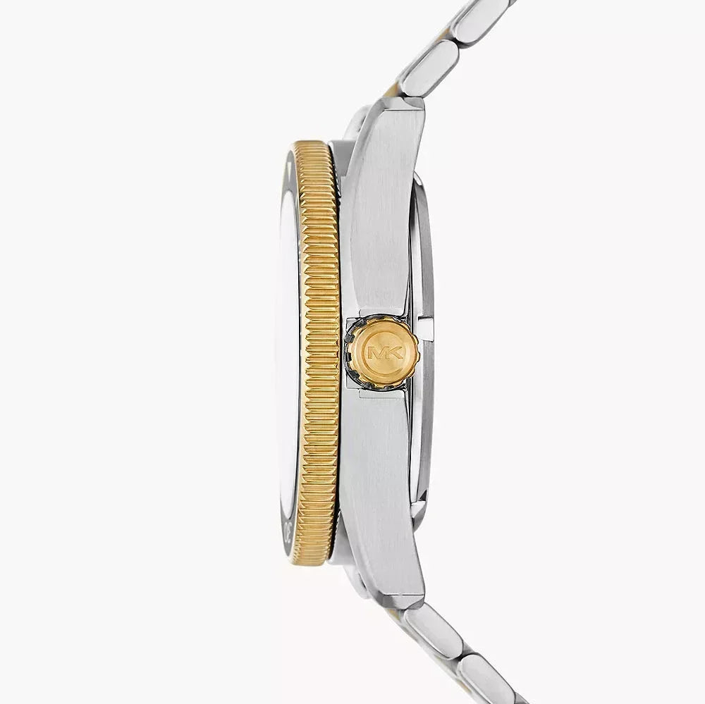  Shop Authentic Michael Kors Maritime Three Hand Black Dial Two Tone Steel Strap Watch for Men - MK9180 - Luxxuri