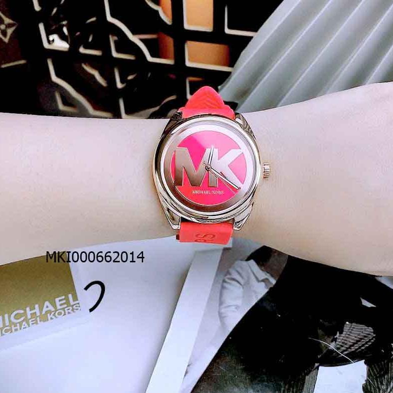  Shop Authentic Michael Kors Janelle Three Hand Red Dial Red Rubber Strap Watch For Women - MK7142 - Luxxuri