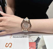  Shop Authentic Michael Kors Runway Three Hand Quartz Gold Dial Brown Leather Strap Watch For Women - MK6999 - Luxxuri