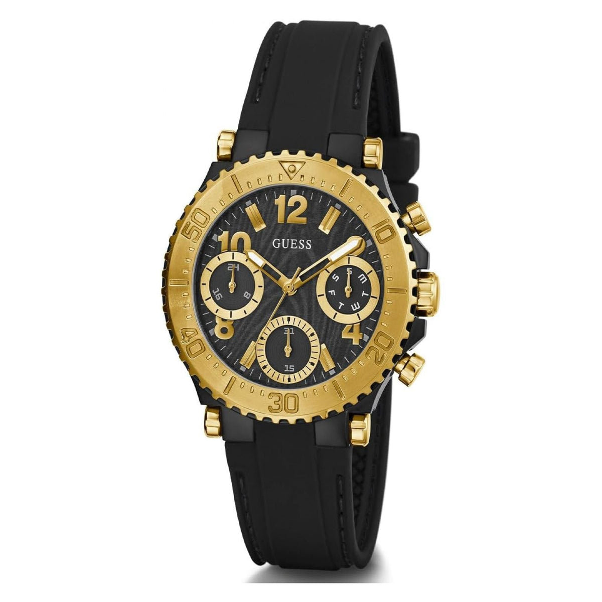  Shop Authentic Guess Cosmic Multifunction Black Dial Black Silicone Strap Watch For Women - GW0466L1 - Luxxuri
