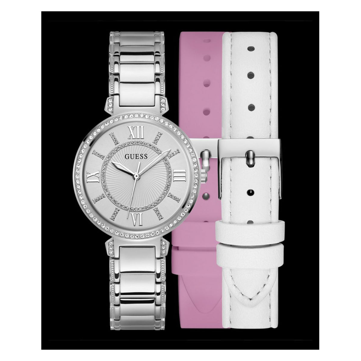  Shop Authentic Guess Montage Quartz Silver Dial Silver Steel Strap Watch For Women - GW0588L2 - Luxxuri