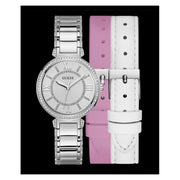  Shop Authentic Guess Montage Quartz Silver Dial Silver Steel Strap Watch For Women - GW0588L2 - Luxxuri