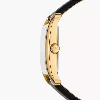  Shop Authentic Michael Kors Monroe Three Hand Black Dial Black Leather Strap Watch for Women - MKO1027 - Luxxuri