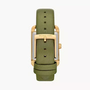 Shop Authentic Michael Kors Monroe Three-Hand Silver Dial Green Leather Strap Watch for Women - MKO1028 - Luxxuri