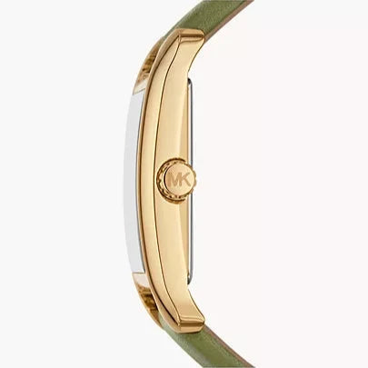  Shop Authentic Michael Kors Monroe Three-Hand Silver Dial Green Leather Strap Watch for Women - MKO1028 - Luxxuri