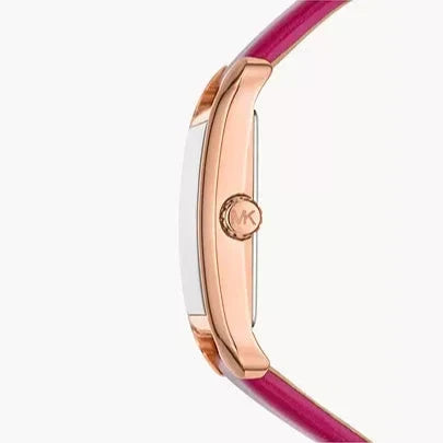  Shop Authentic Michael Kors Monroe Three Hand White Dial Pink Leather Strap Watch for Women - MKO1029 - Luxxuri