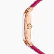  Shop Authentic Michael Kors Monroe Three Hand White Dial Pink Leather Strap Watch for Women - MKO1029 - Luxxuri