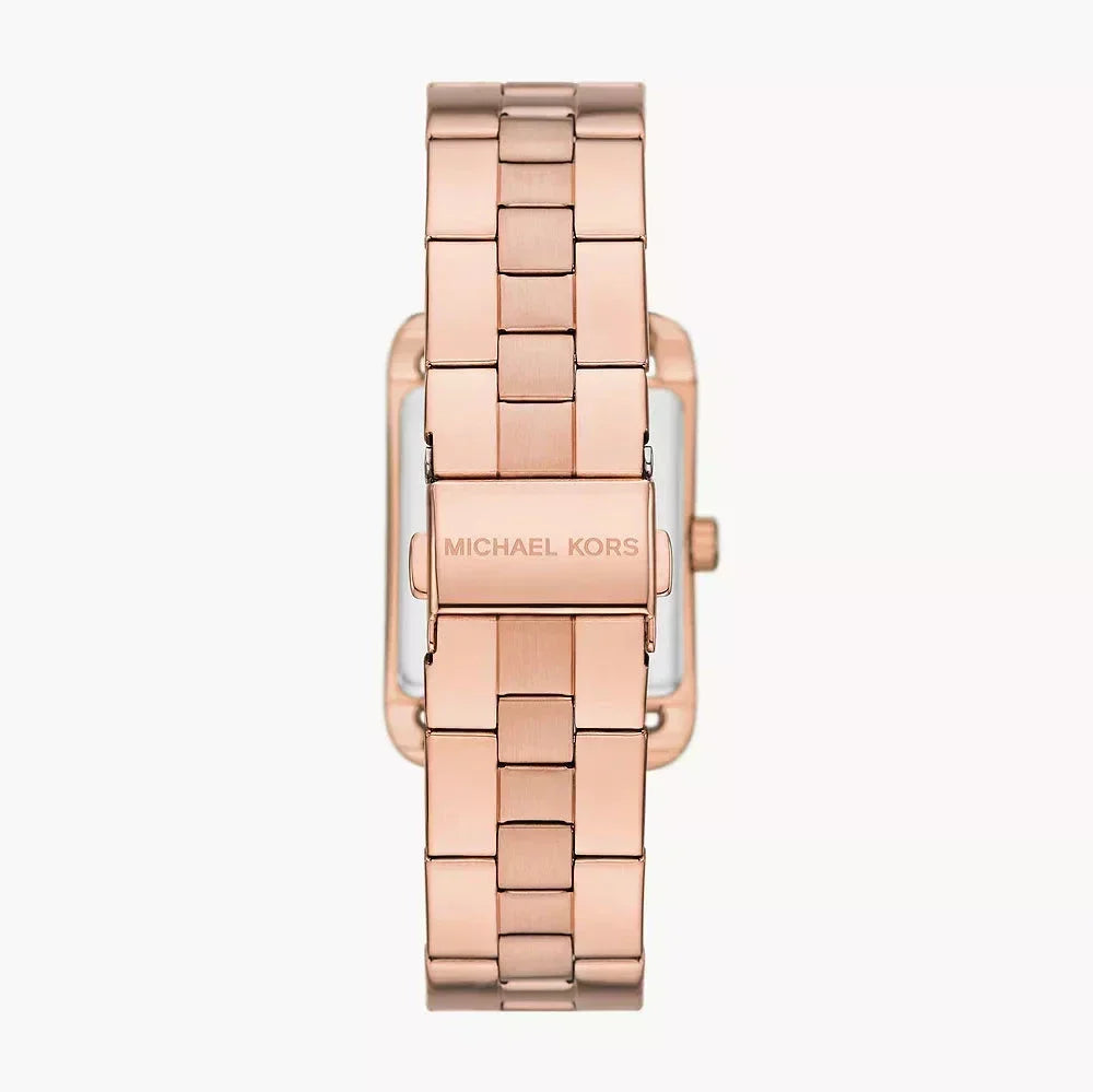  Shop Authentic Michael Kors Monroe Three Hand Rose Gold Dial Rose Gold Steel Strap Watch for Women - MKO1032 - Luxxuri