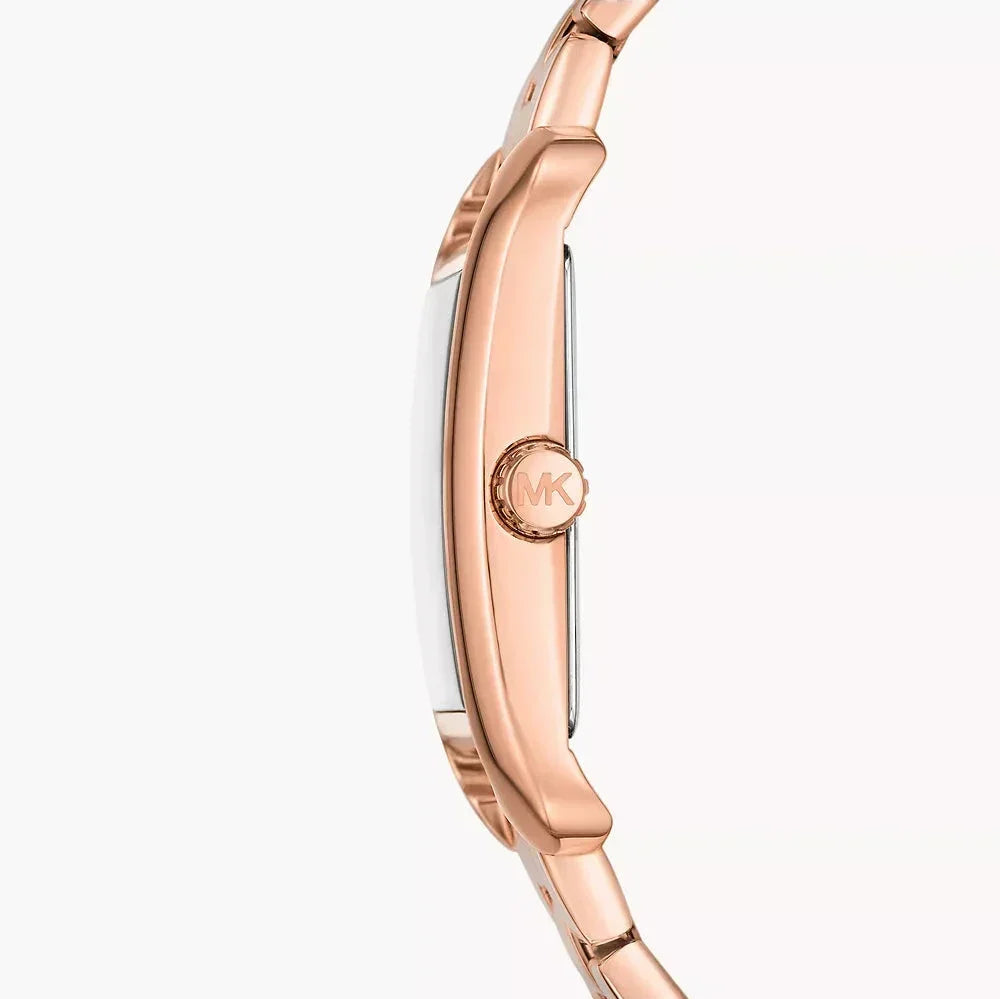  Shop Authentic Michael Kors Monroe Three Hand Rose Gold Dial Rose Gold Steel Strap Watch for Women - MKO1032 - Luxxuri