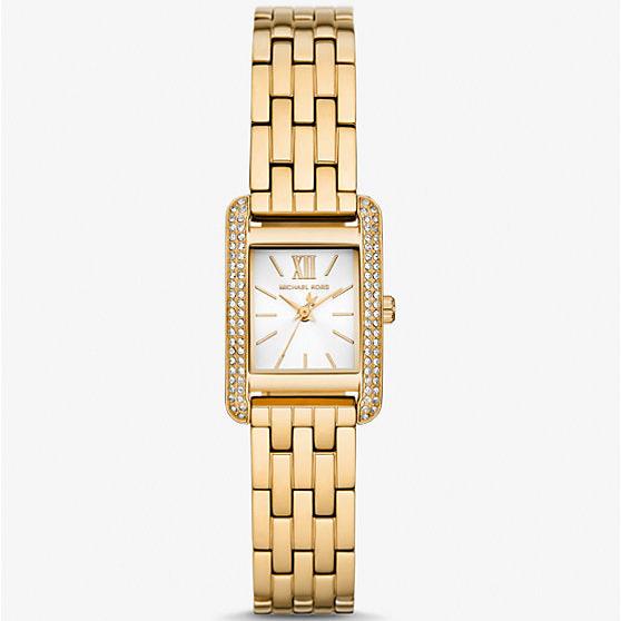  Shop Authentic Michael Kors Monroe Pave Crystals White Dial Gold Steel Strap Watch for Women - MKO1034 - Luxxuri