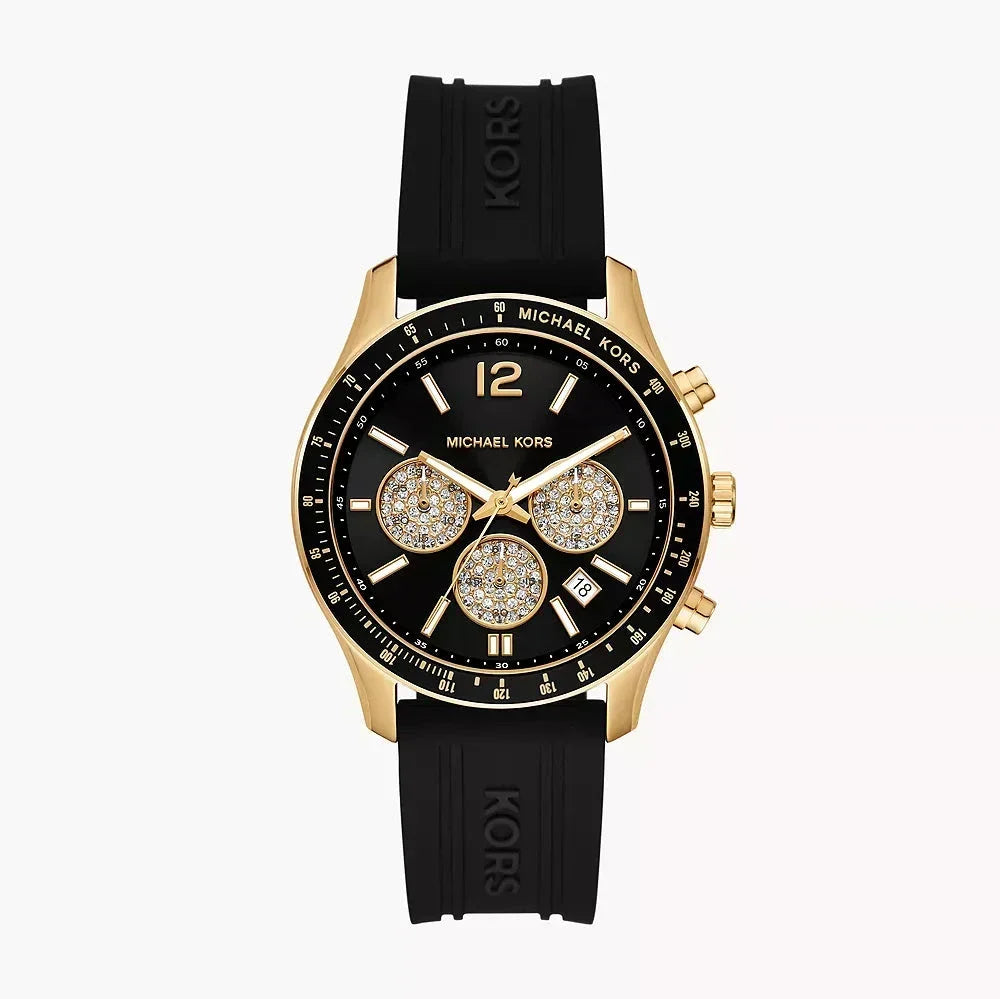  Shop Authentic Michael Kors Berkley Chronograph Black Dial Black Rubber Strap  Watch for Men - MKO1038 - Luxxuri