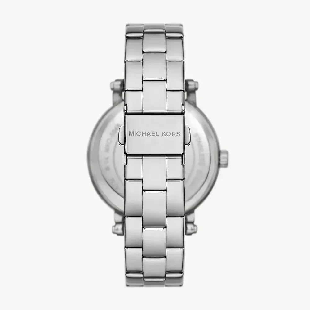  Shop Authentic Michael Kors Corey Three Hand Pink Dial Silver Steel Strap Watch for Women - MKO1050 - Luxxuri