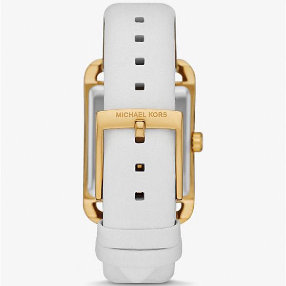  Shop Authentic Michael Kors Petite Quartz White Dial White Leather Strap Watch for Women - MKO1059 - Luxxuri
