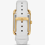  Shop Authentic Michael Kors Petite Quartz White Dial White Leather Strap Watch for Women - MKO1059 - Luxxuri