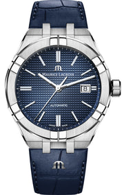  Shop Authentic Maurice Lacroix Aikon Automatic Blue Dial Blue Leather Strap Watch For Men - AI6008-ss001-430-1 - Luxxuri