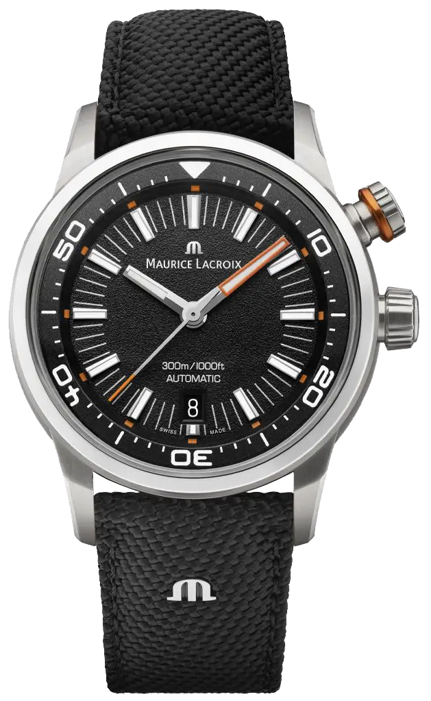  Shop Authentic Maurice Lacroix Pontos S Diver Black Dial Orange Rubber Strap Watch For Men - PT6248-SS00L-330-J - Luxxuri