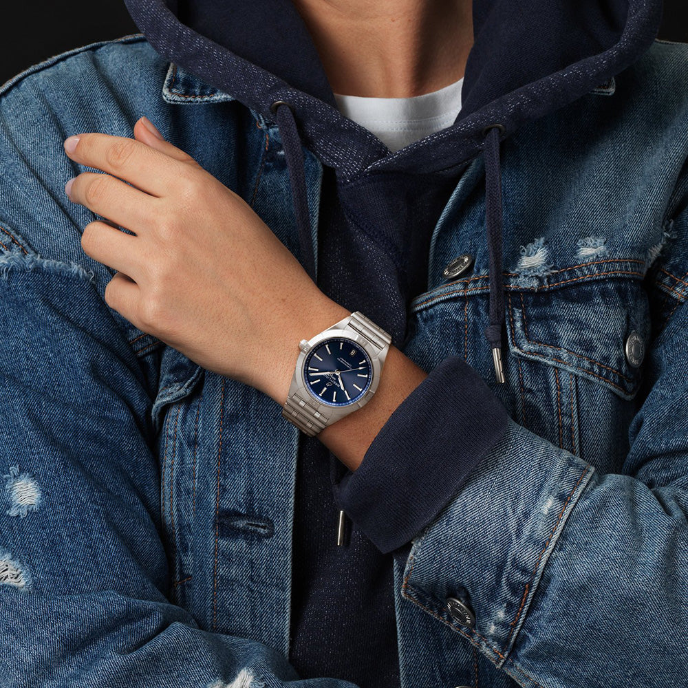  Shop Authentic Breitling Chronomat Automatic 36 Blue Dial Silver Steel Strap Watch for Women - A10380101C1A1 - Luxxuri