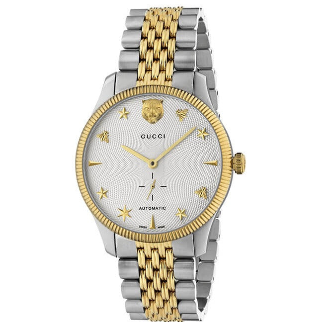  Shop Authentic Gucci G Timeless Automatic White Dial Two Tone Steel Strap Watch for Men - YA126356 - Luxxuri