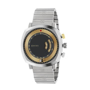  Shop Authentic Gucci Grip Chronograph Disney Black Dial Silver Steel Strap Watch For Men - YA157307 - Luxxuri