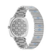  Shop Authentic Gucci Grip Quartz Silver Dial Silver Steel Strap Watch For Women - YA157437 - Luxxuri