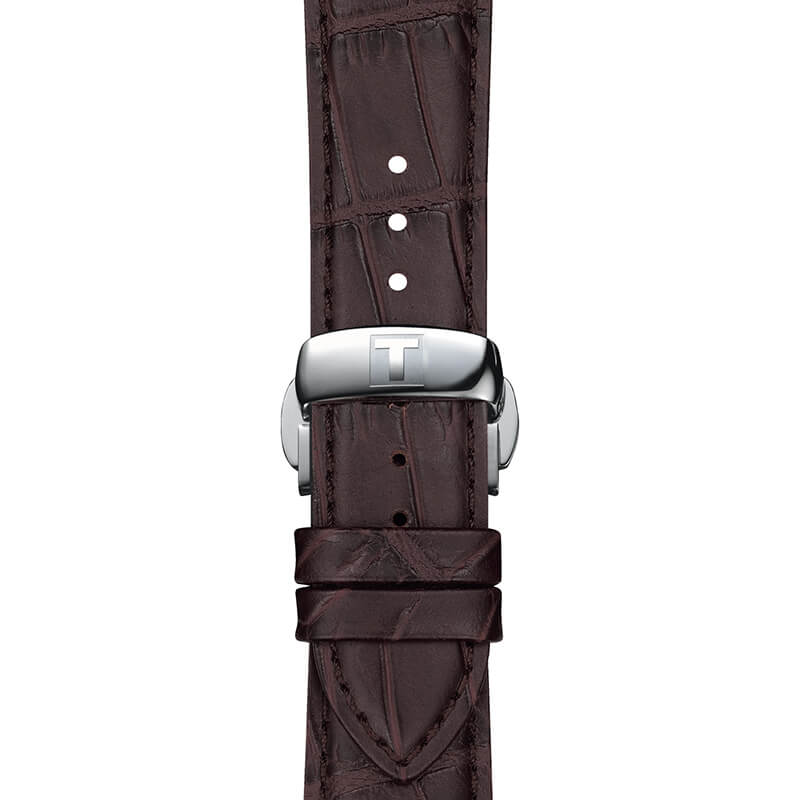  Shop Authentic Tissot Gentleman Powermatic 80 Silicium Black Dial Brown Leather Strap Watch For Men - T127.407.16.051.01 - Luxxuri