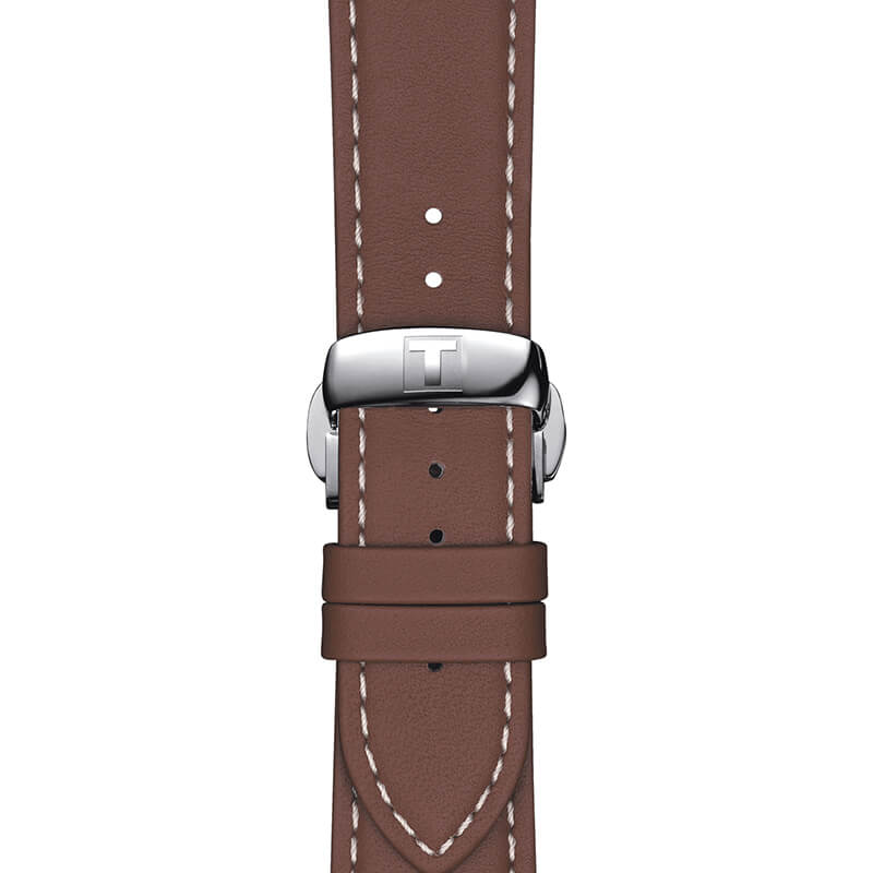  Shop Authentic Tissot Gentleman Blue Dial Brown Leather Strap Watch For Men - T127.410.16.041.00 - Luxxuri