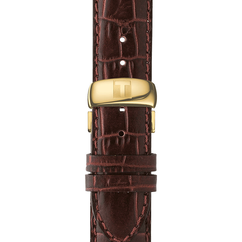  Shop Authentic Tissot T Classic Le Locle Automatic Gold Dial Maroon Leather Strap Watch For Men - T41.5.413.73 - Luxxuri