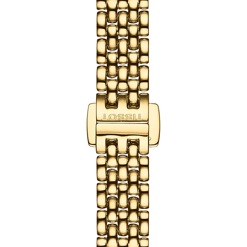  Shop Authentic Tissot T-Lady Lovely Mother of Pearl Dial Gold Steel Strap Watch For Women - T058.009.63.116.00 - Luxxuri