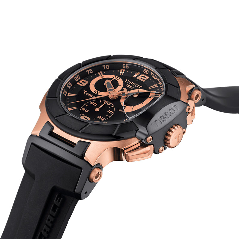  Shop Authentic Tissot T Race Chronograph Automatic Black Dial Black Rubber Strap Watch for Men - T048.417.27.057.06 - Luxxuri