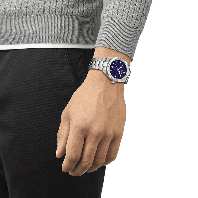  Shop Authentic Tissot PR 100 Sport Blue Dial Silver Steel Strap Watch For Men - T101.610.11.041.00 - Luxxuri