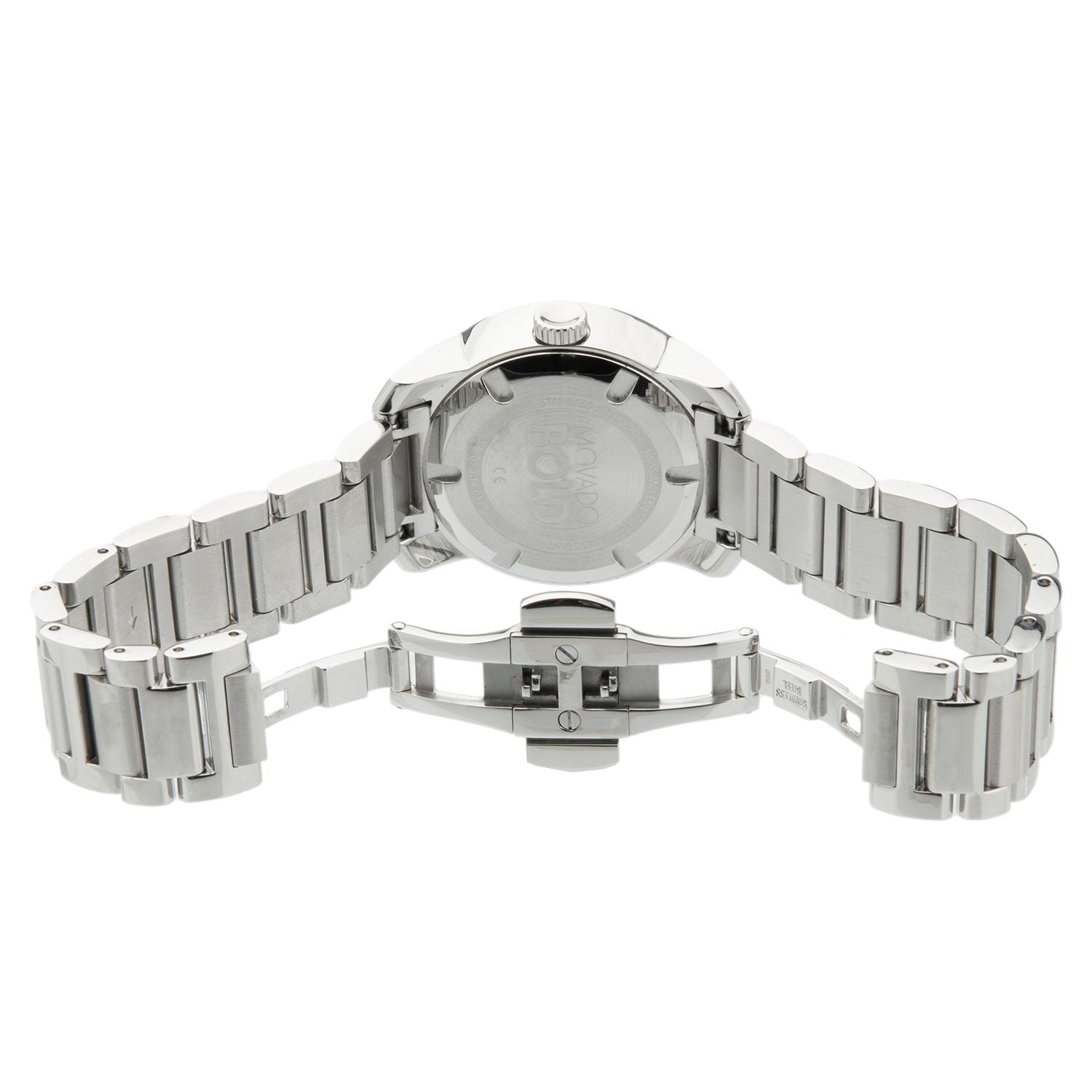  Shop Authentic Movado Bold Crystal Pave Silver Dial Silver Steel Strap Watch for Women - 3600254 - Luxxuri