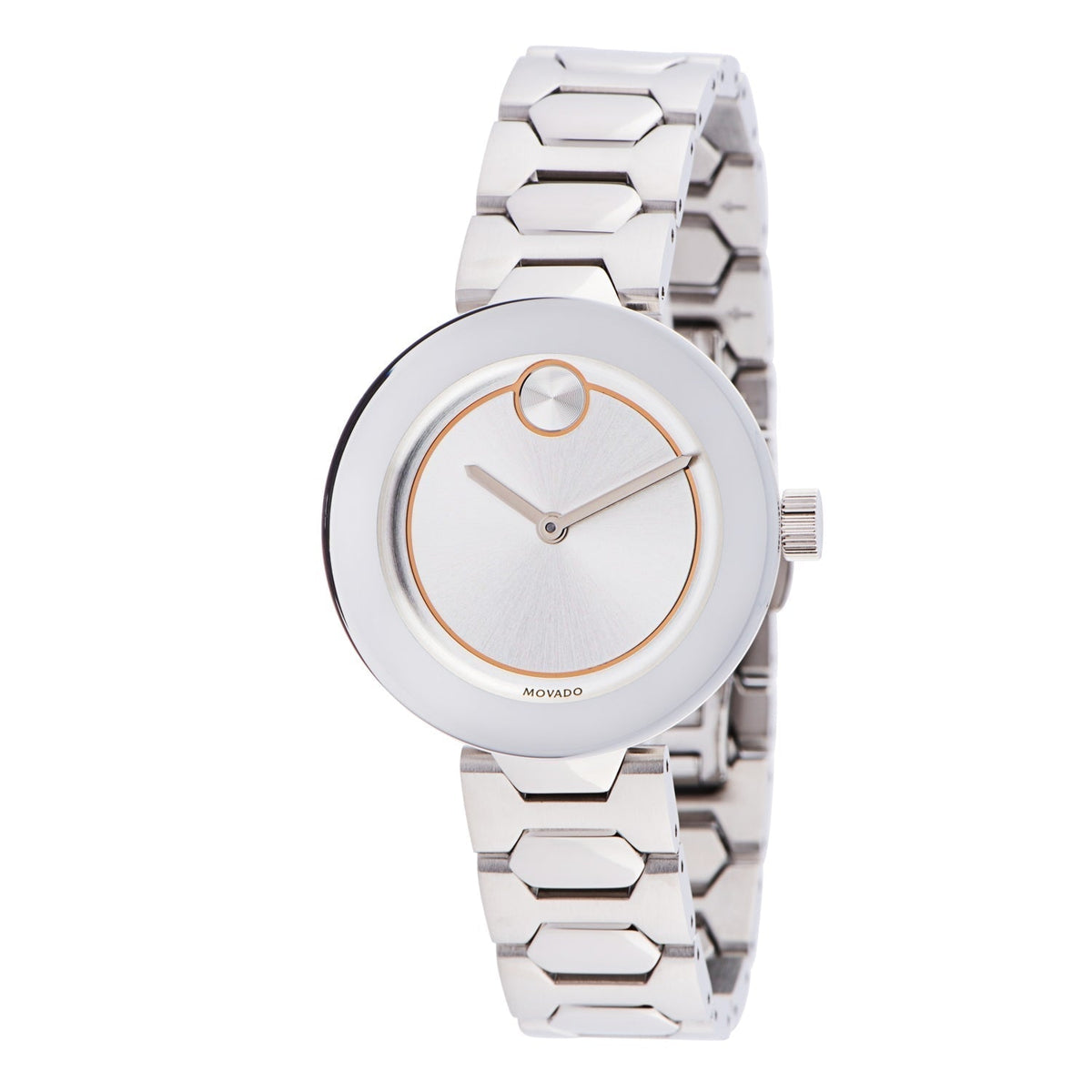  Shop Authentic Movado Bold Silver Dial Silver Steel Strap Watch For Women - 3600381 - Luxxuri