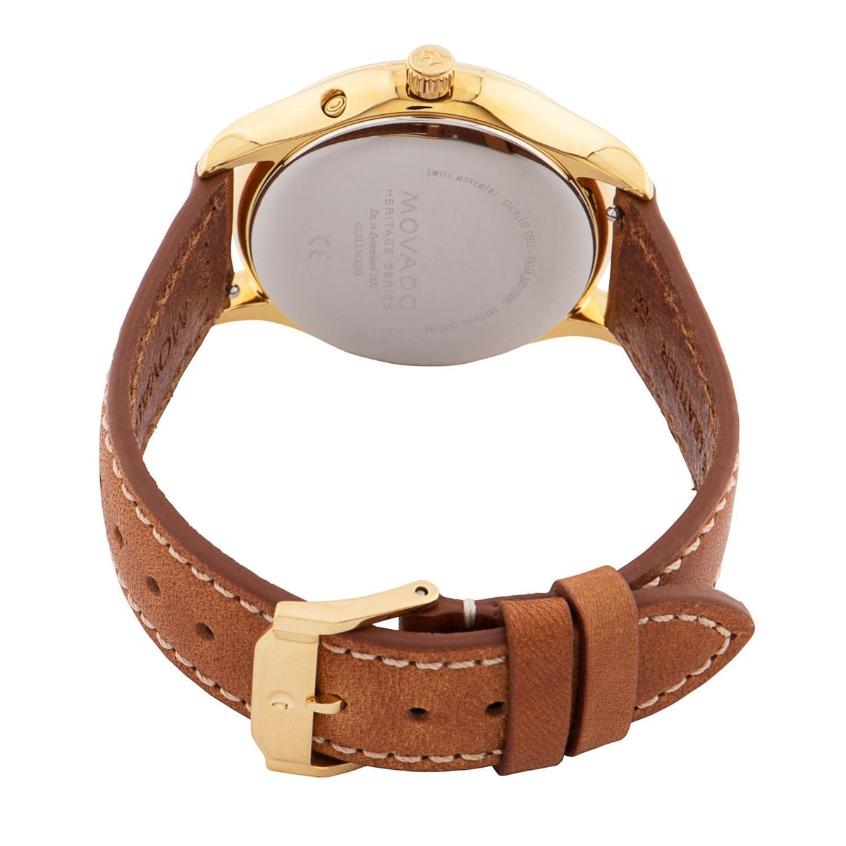  Shop Authentic Movado Heritage Celestograf Navy Blue Dial Brown Leather Strap Watch For Women - 3650010 - Luxxuri