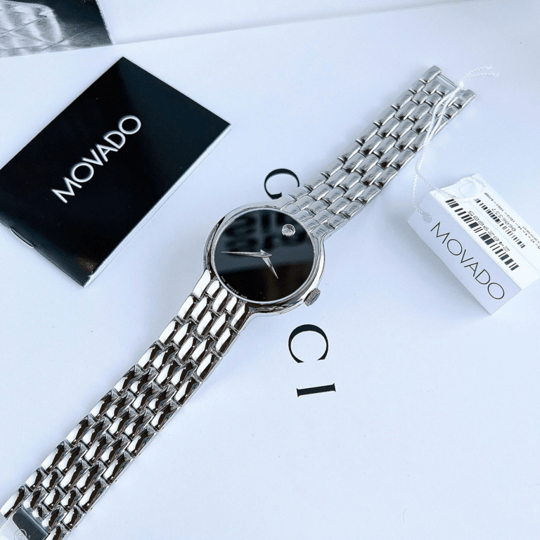  Shop Authentic Movado Classic Quartz Black Dial Silver Steel Strap Watch for Men - 0606337 - Luxxuri