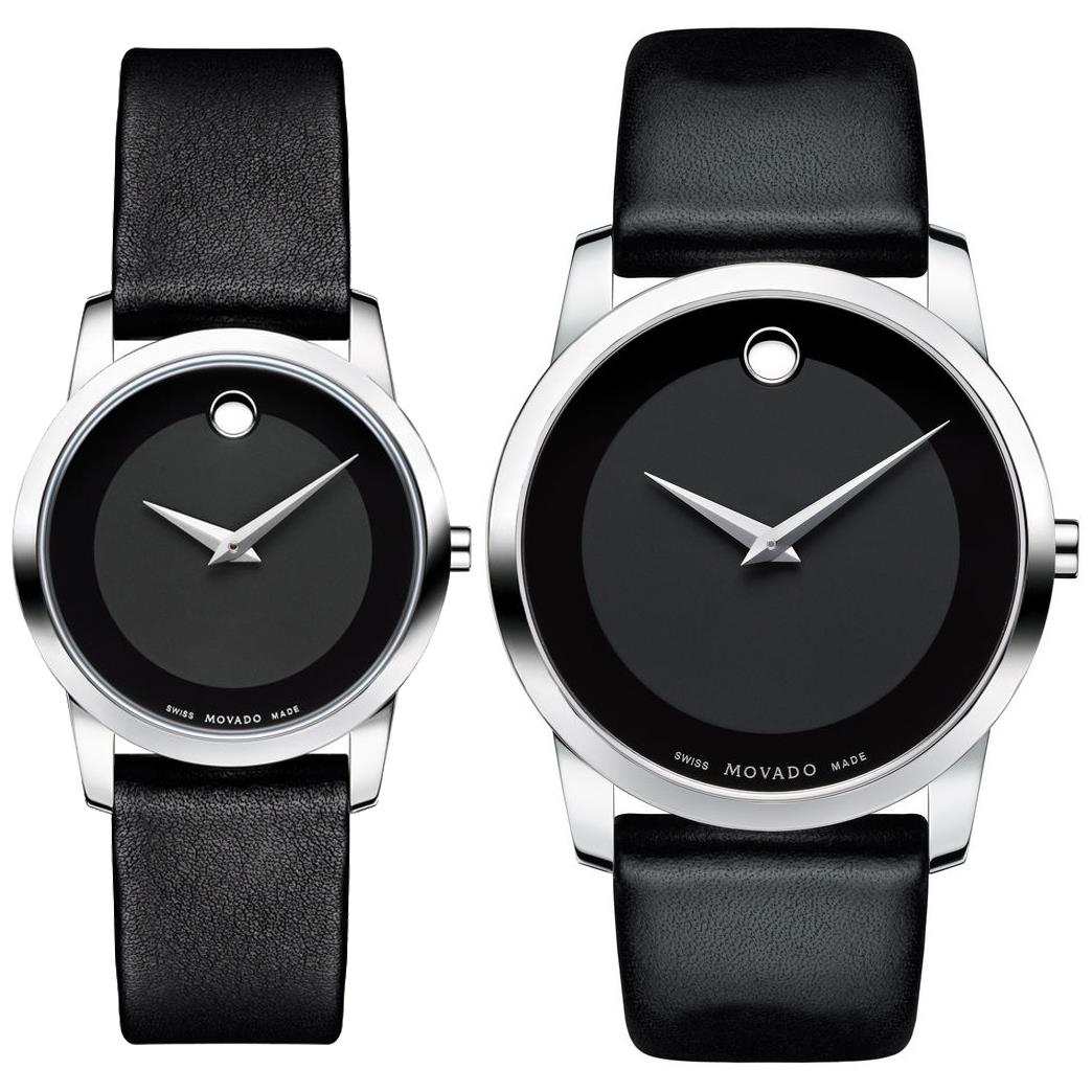  Shop Authentic Movado Museum Classic Black Dial Black Leather Strap Watch For Women - 0606503 - Luxxuri