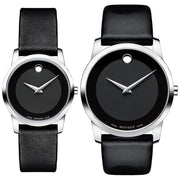  Shop Authentic Movado Museum Classic Black Dial Black Leather Strap Watch For Women - 0606503 - Luxxuri