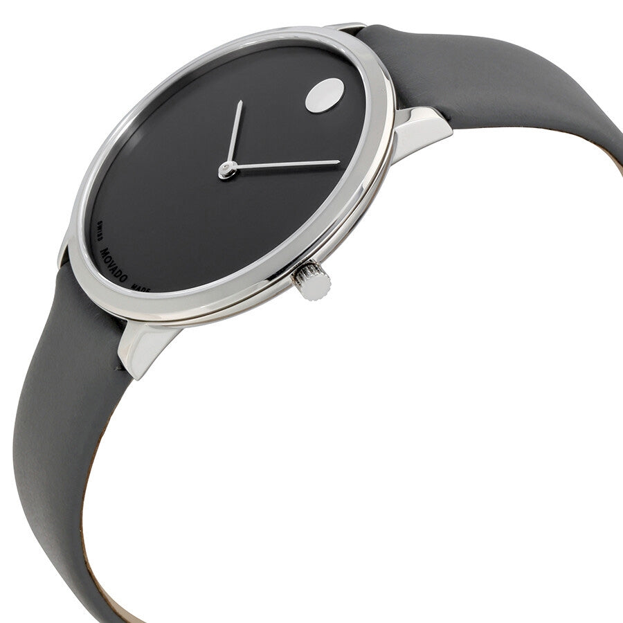  Shop Authentic Movado Museum 70th Anniversary Grey Dial Grey Leather Strap Watch For Women - 0607144 - Luxxuri