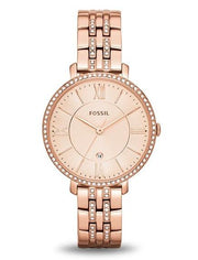  Shop Authentic Fossil Jacqueline Rose Gold Dial Rose Gold Steel Strap Watch for Women - ES3546 - Luxxuri