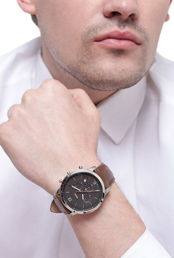  Shop Authentic Fossil Neutra Chronograph Black Dial Brown Leather Strap Watch for Men - FS5408 - Luxxuri