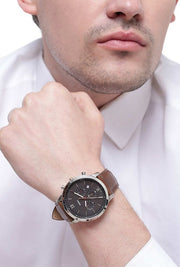  Shop Authentic Fossil Neutra Chronograph Black Dial Brown Leather Strap Watch for Men - FS5408 - Luxxuri