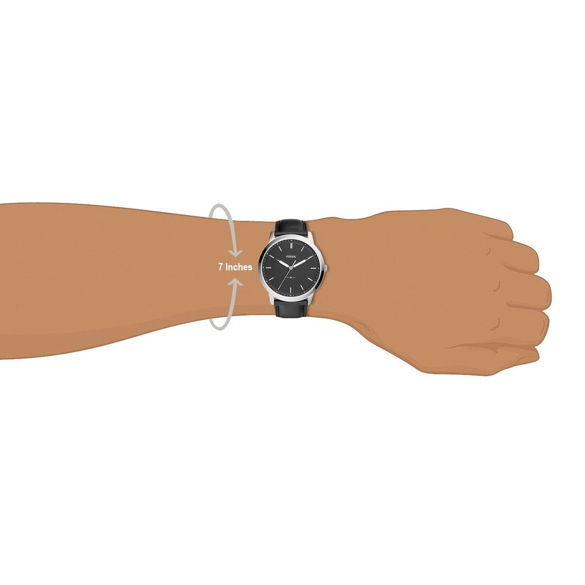  Shop Authentic Fossil The Minimalist Three Hand Black Dial Black Leather Strap Watch for Men - FS5398 - Luxxuri