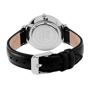  Shop Authentic Daniel Wellington Petite Sheffield Black Dial Black Leather Strap Watch For Women - DW00100180 - Luxxuri