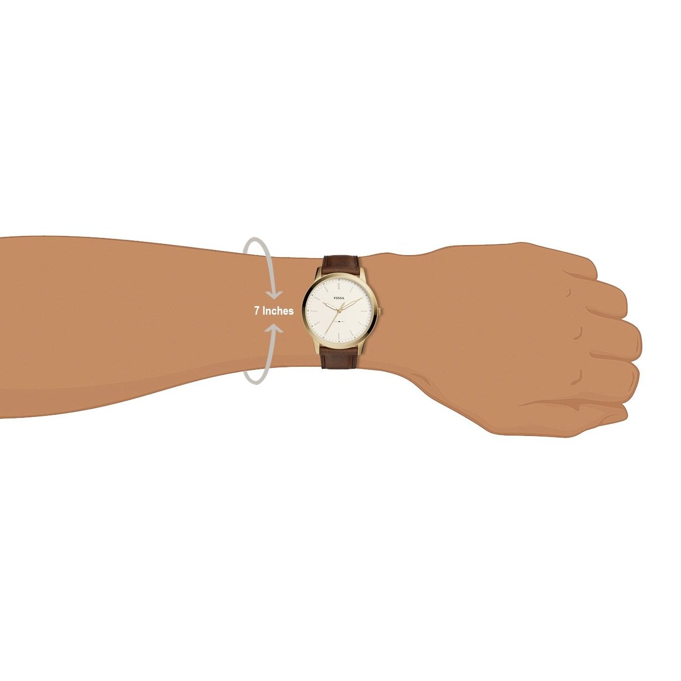  Shop Authentic Fossil The Minimalist White Dial Brown Leather Strap Watch for Men - FS5397 - Luxxuri