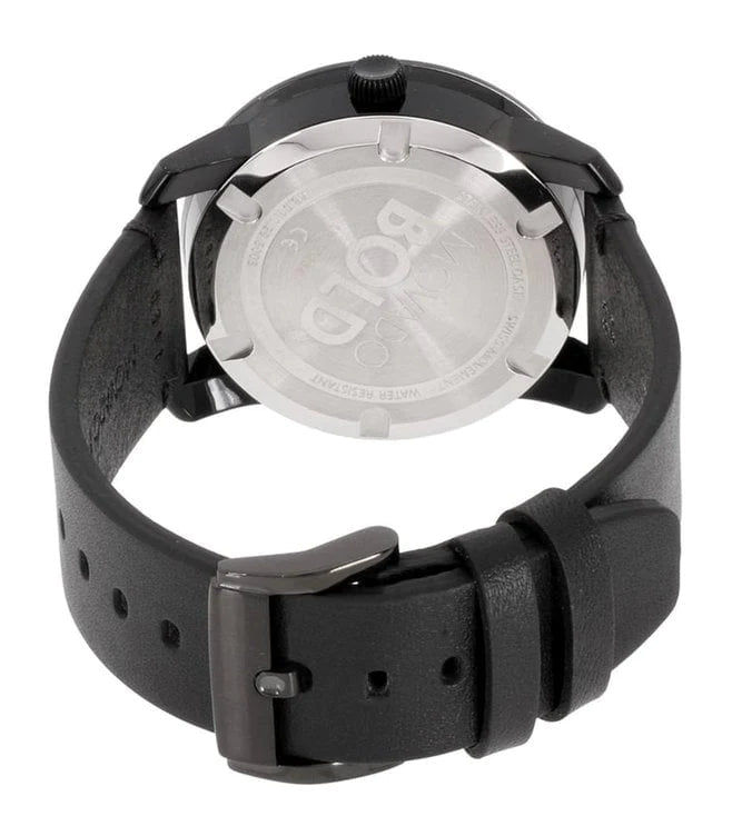  Shop Authentic Movado Bold Black Dial Black Leather Strap Watch For Men - 3600306 - Luxxuri