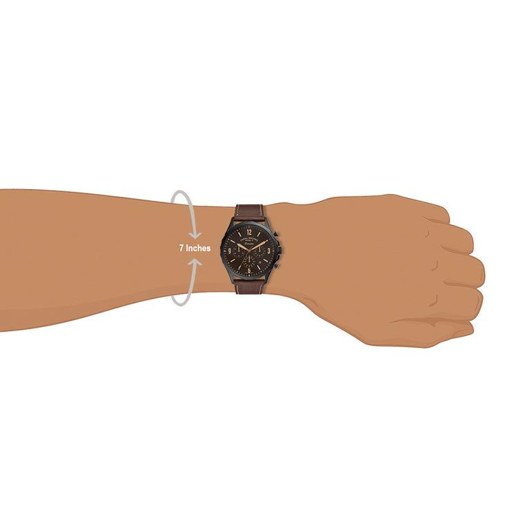  Shop Authentic Fossil Forrester Chronograph Black Dial Brown Leather Strap Watch for Men - FS5608 - Luxxuri