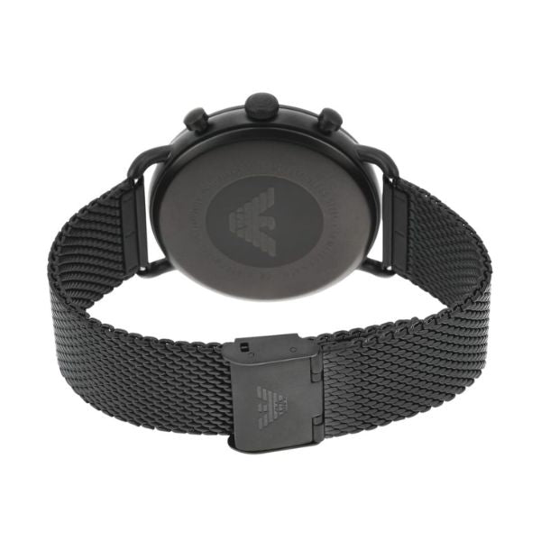  Shop Authentic Emporio Armani Aviator Chronograph Black Dial Black Mesh Bracelet Watch For Men - AR11264 - Luxxuri