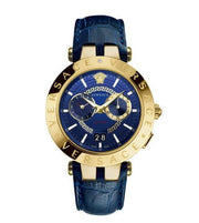 Shop Authentic Versace V-Race Multifunction Quartz Blue Dial Blue Leather Strap Watch For Men - VEBV00219 - Luxxuri