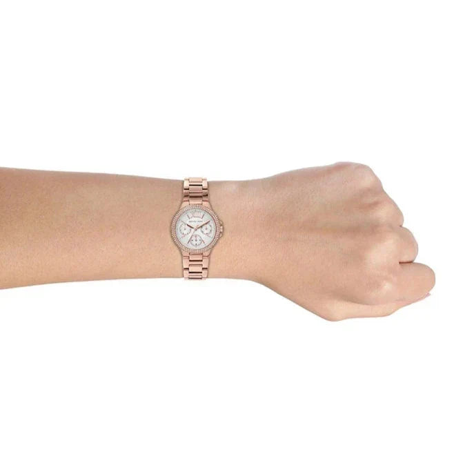  Shop Authentic Michael Kors Camille Multifunction White Dial Rose Gold Steel Strap Watch For Women - MK6845 - Luxxuri